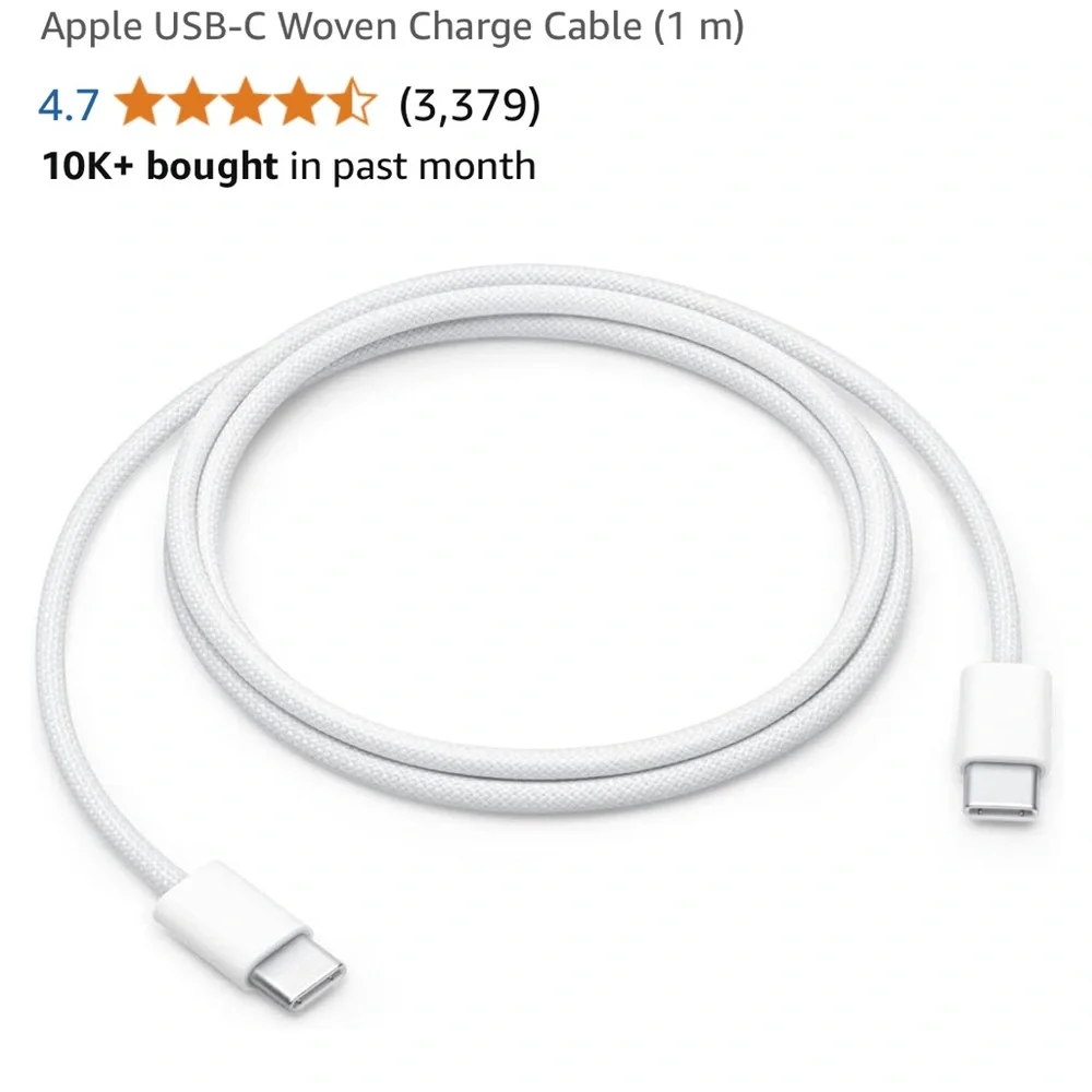 Apple USB-C Woven Cable, like new condition.
